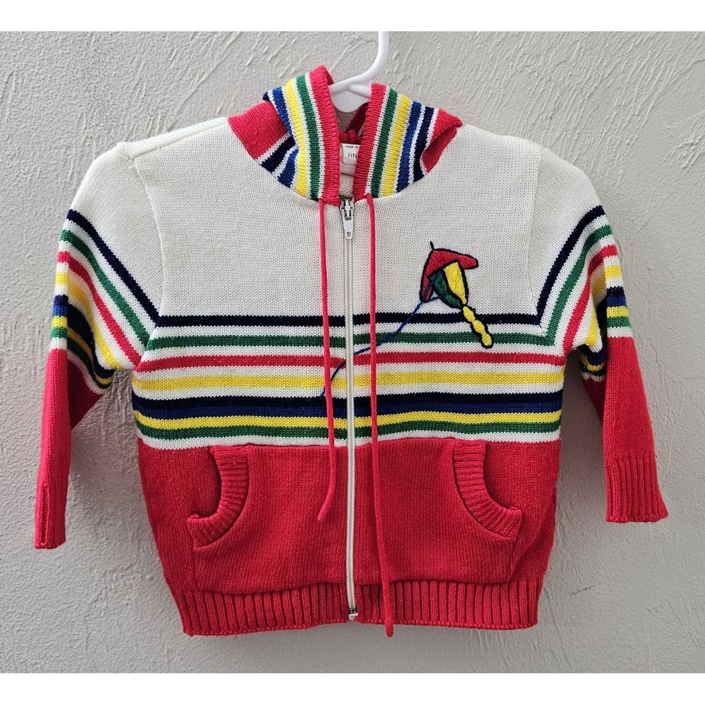 Vintage Sears Winnie The Pooh Hoodie Sweater Kite Infant Kids Medium 18-24 Month